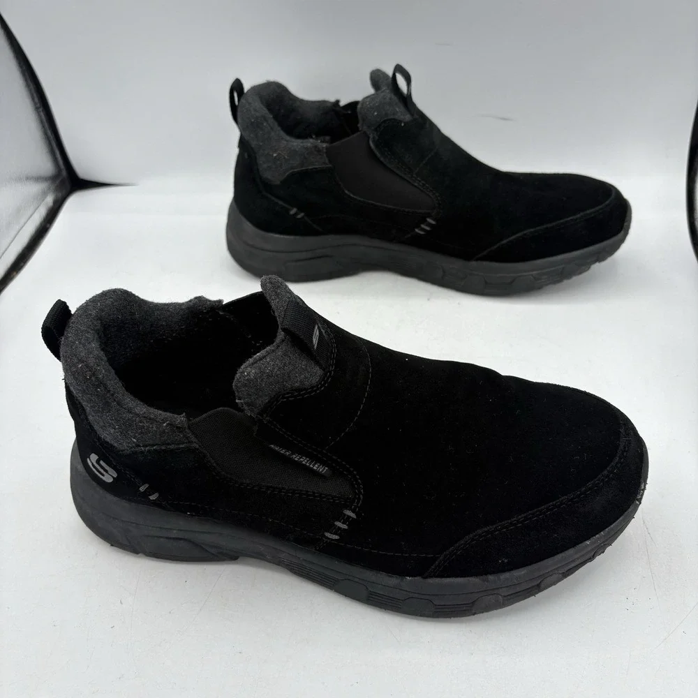 Skechers Shoes Mens Size 9.5 Oak Canyon Bombarder Black Comfort Suede Leather
